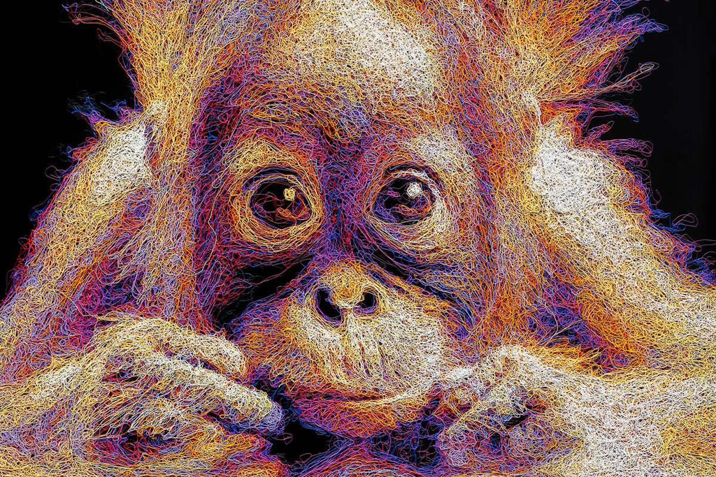 Monkey Sea - Original - SOLD by artist Zalini - Wyecliffe Galleries