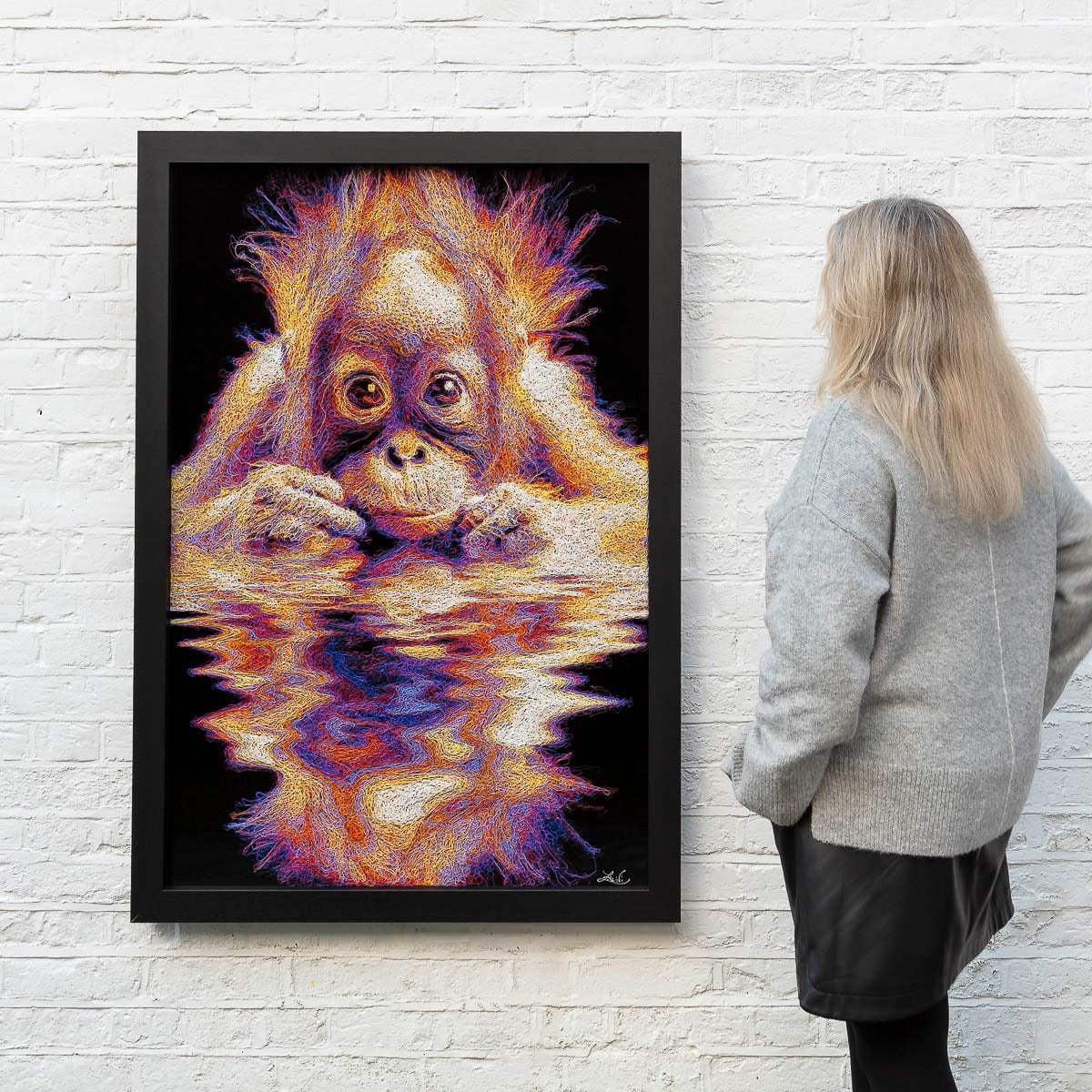 Monkey Sea - Original - SOLD by artist Zalini - Wyecliffe Galleries