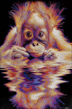 Monkey Sea - Original - SOLD by artist Zalini - Wyecliffe Galleries