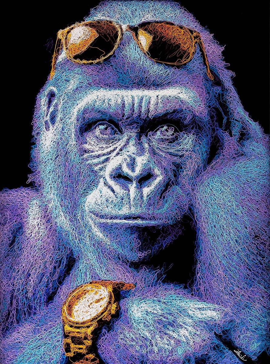 Mr Business - Original - SOLD by artist Zalini - Wyecliffe Galleries