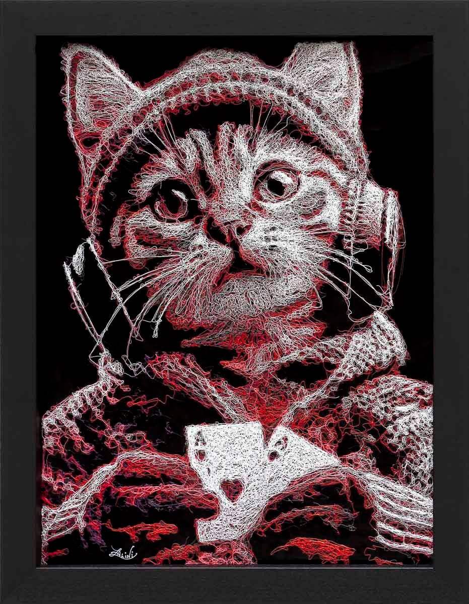 Poker Face - Original - SOLD by artist Zalini - Wyecliffe Galleries