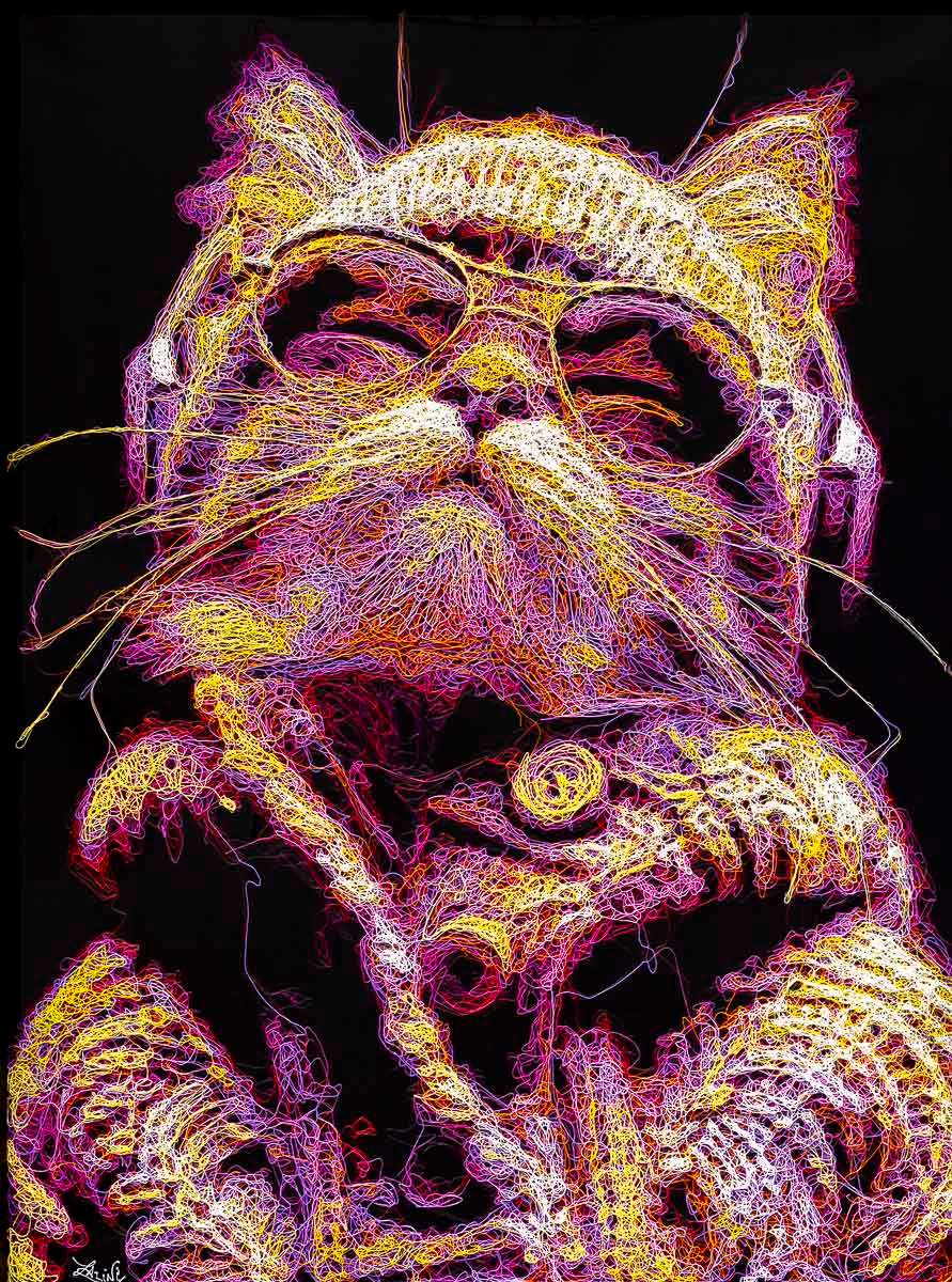 Purrfect - Original - SOLD by artist Zalini - Wyecliffe Galleries