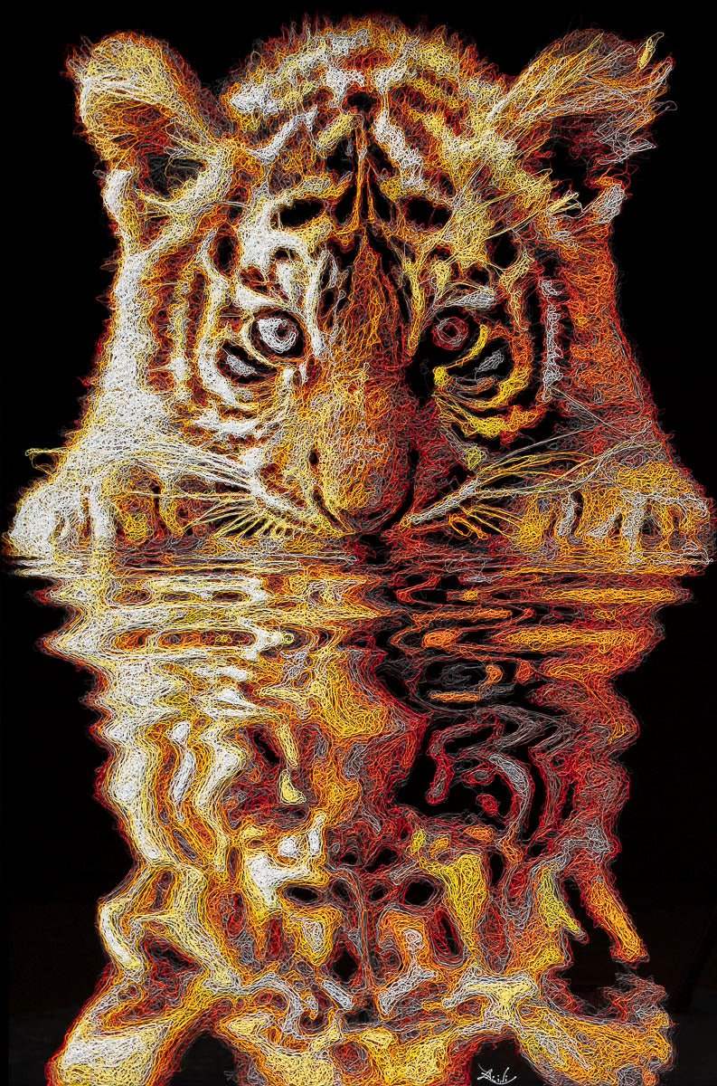 Ripples And Roars - Original - SOLD by artist Zalini - Wyecliffe Galleries