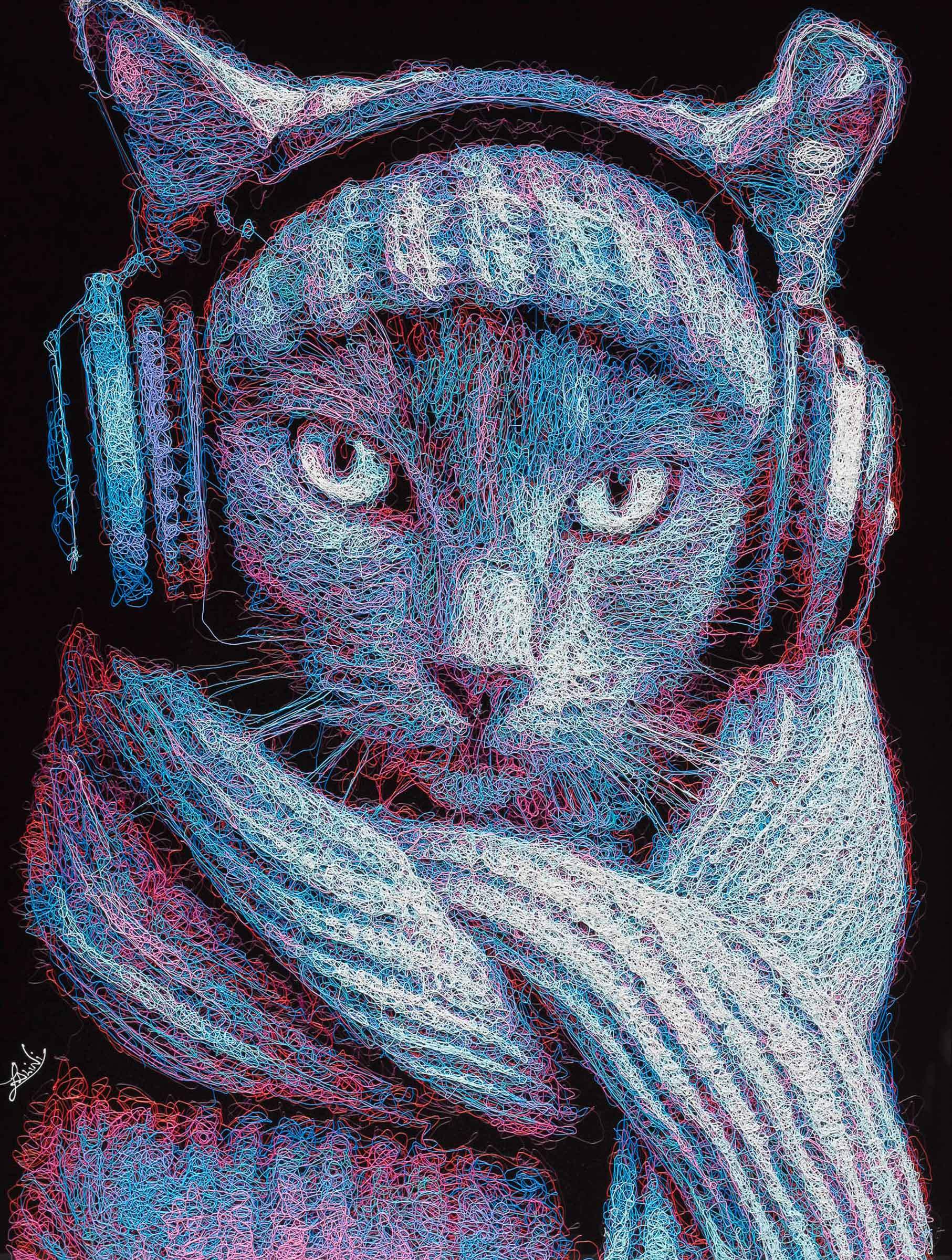 Vlad The Cat - Original - SOLD by artist Zalini - Wyecliffe Galleries