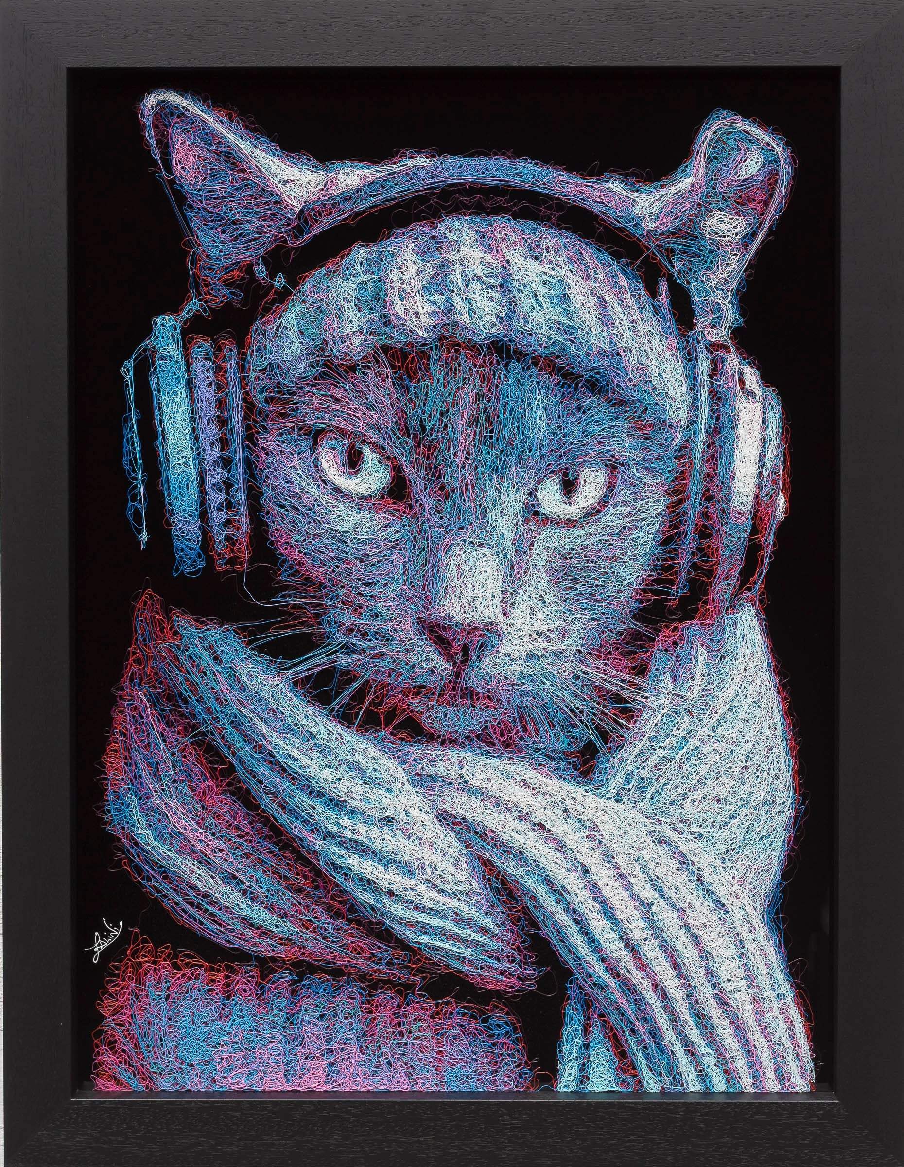 Vlad The Cat - Original - SOLD by artist Zalini - Wyecliffe Galleries