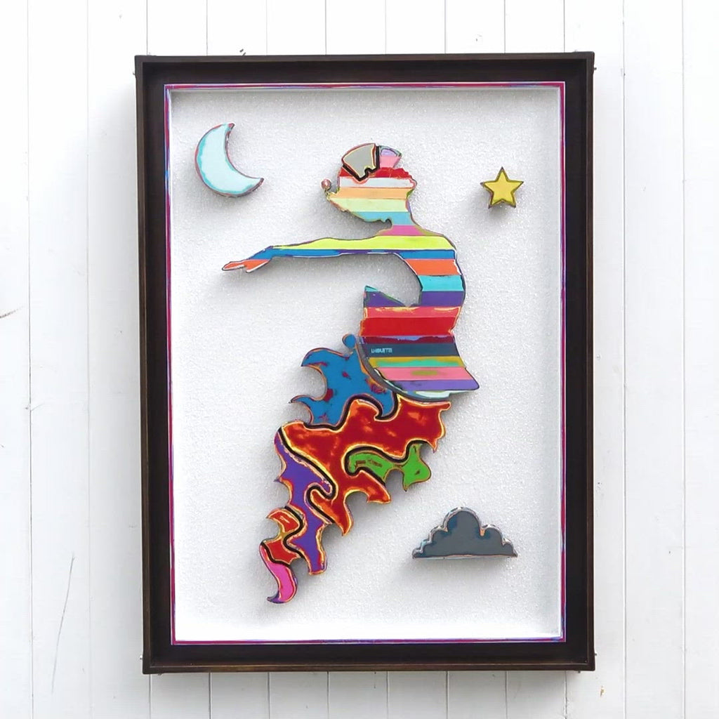 Space Cadet Scratched Back Framed Sculpture - Original - SOLD