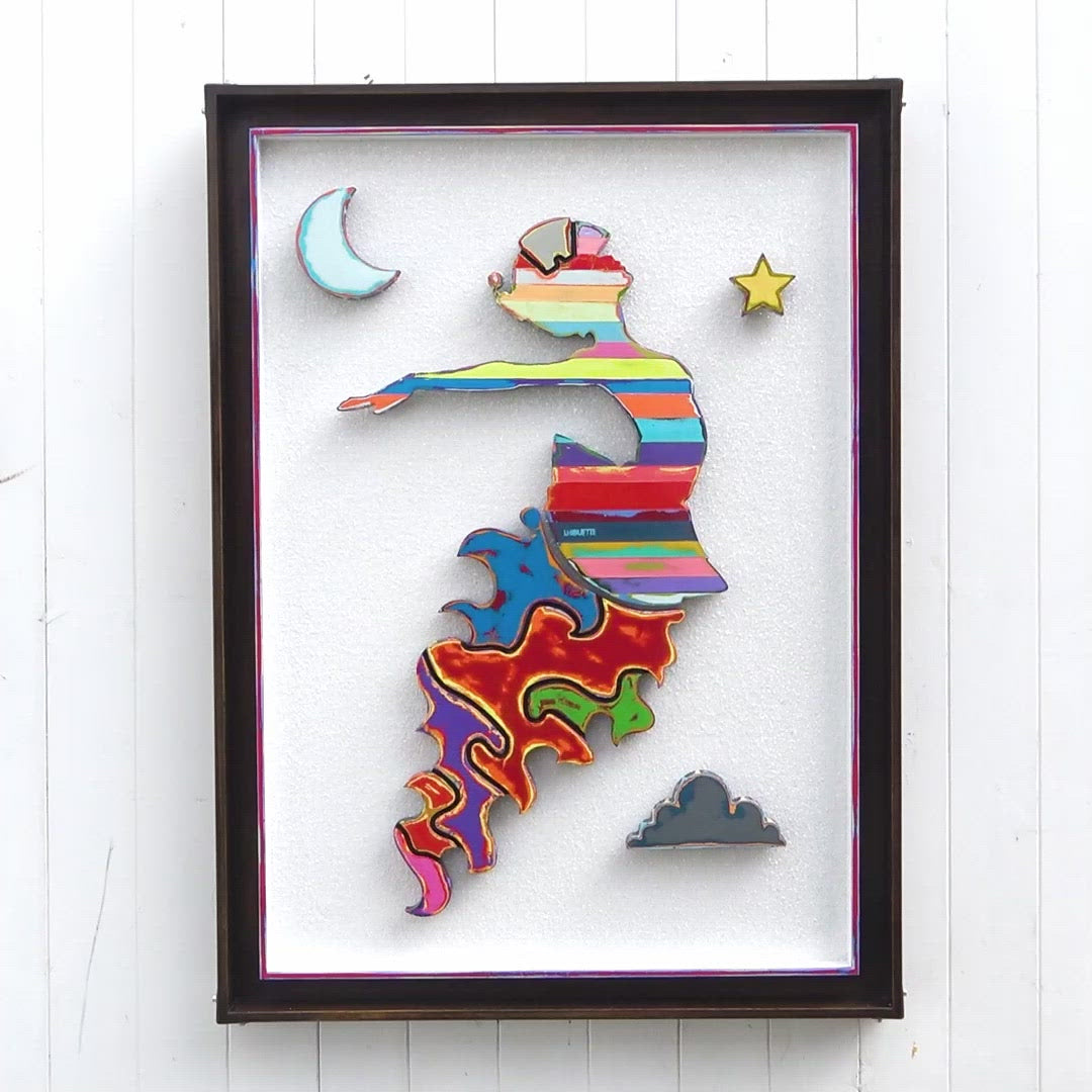 Space Cadet Scratched Back Framed Sculpture - Original - SOLD