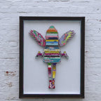 Angel Cake Scratched Back Framed Sculpture - Original - SOLD