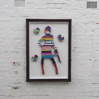 Duck Hunt Scratched Back Framed Sculpture - Original - SOLD