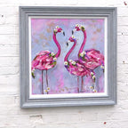 Family of Flamingos - Original - SOLD
