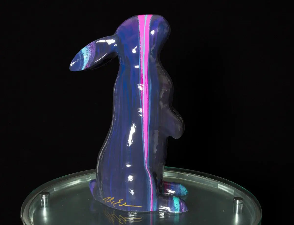 Infinity Rabbit Sculpture - SOLD by artist Alex Echo - Wyecliffe Galleries