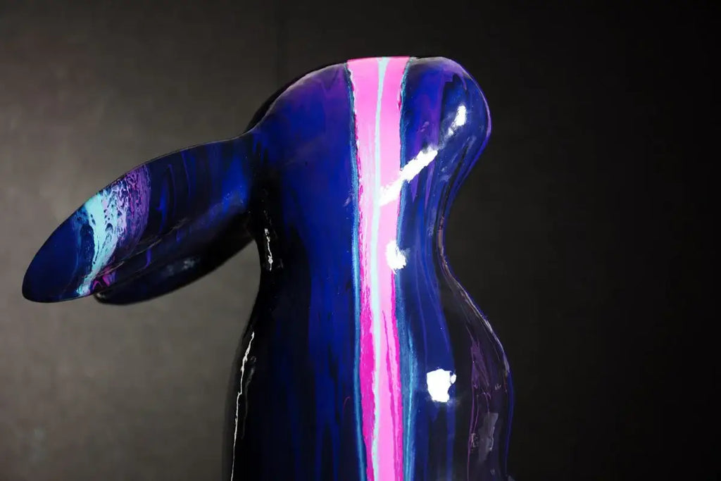 Infinity Rabbit Sculpture - SOLD by artist Alex Echo - Wyecliffe Galleries