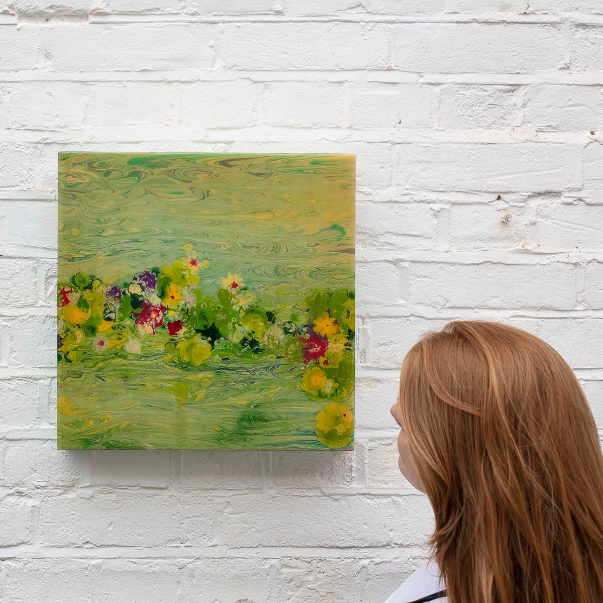 Waterlilies I - Original by artist Alex Echo - Wyecliffe Galleries