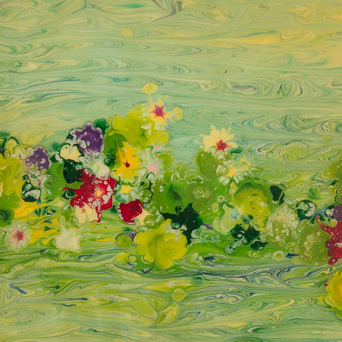 Waterlilies I - Original by artist Alex Echo - Wyecliffe Galleries
