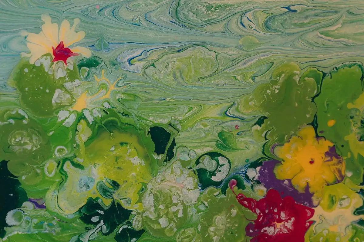 Waterlilies I - Original by artist Alex Echo - Wyecliffe Galleries