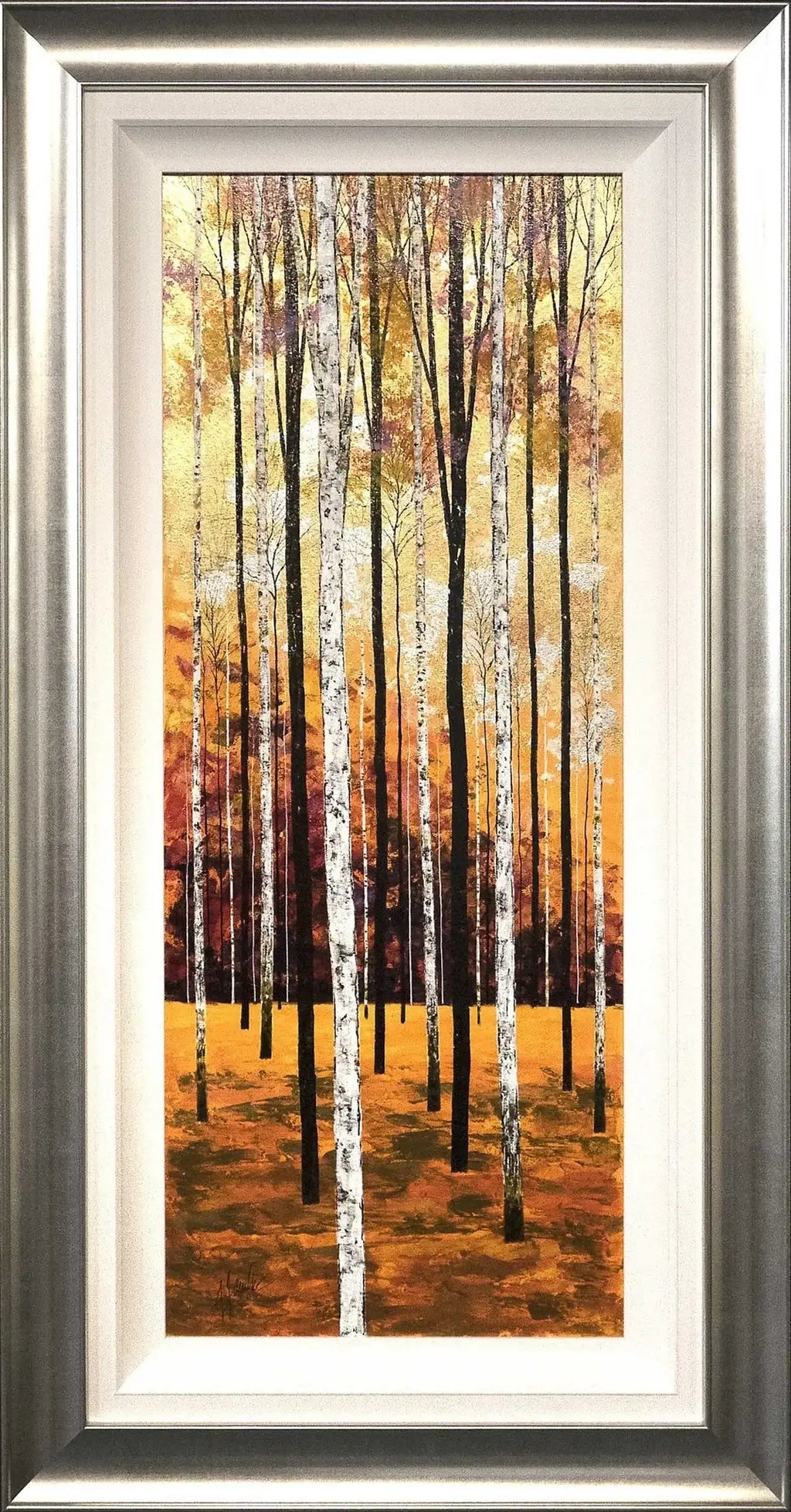 Autumn Birches Triptych - Original - SOLD by artist Alex Jawdokimov - Wyecliffe Galleries
