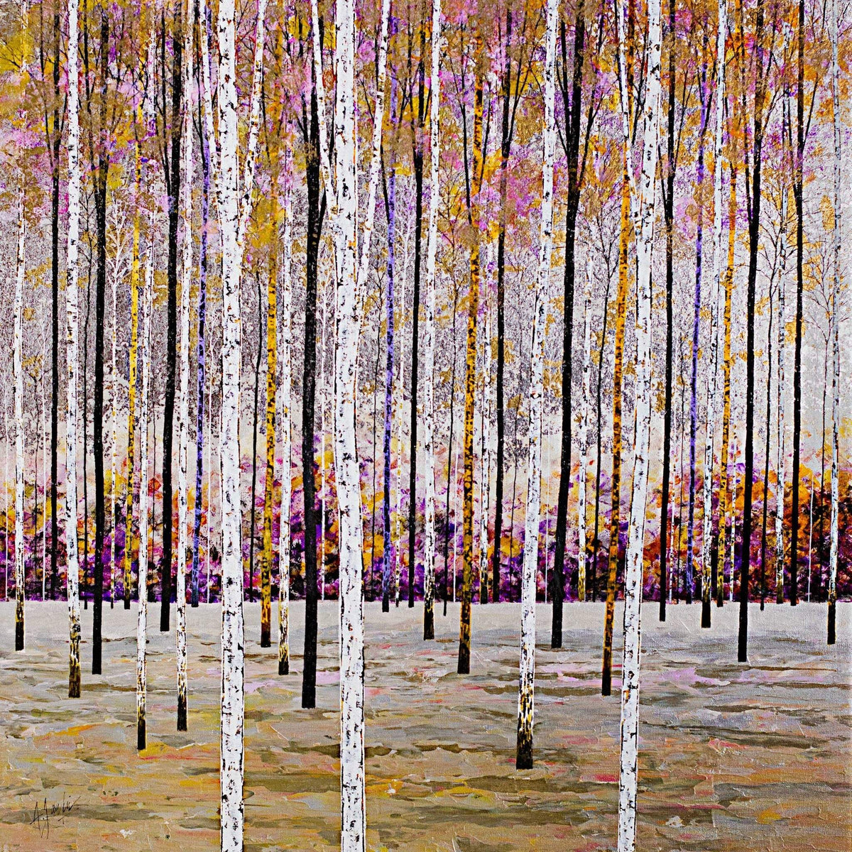 Birchwood - SOLD by artist Alex Jawdokimov - Wyecliffe Galleries