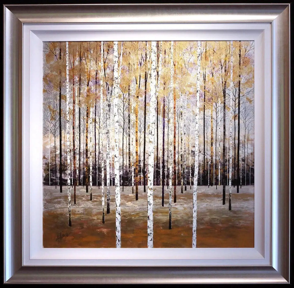 Silver Birches - SOLD by artist Alex Jawdokimov - Wyecliffe Galleries