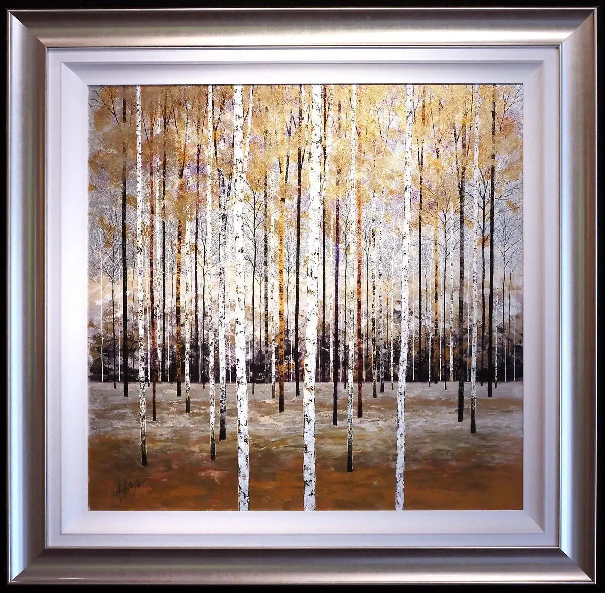 Silver Birches - SOLD by artist Alex Jawdokimov - Wyecliffe Galleries