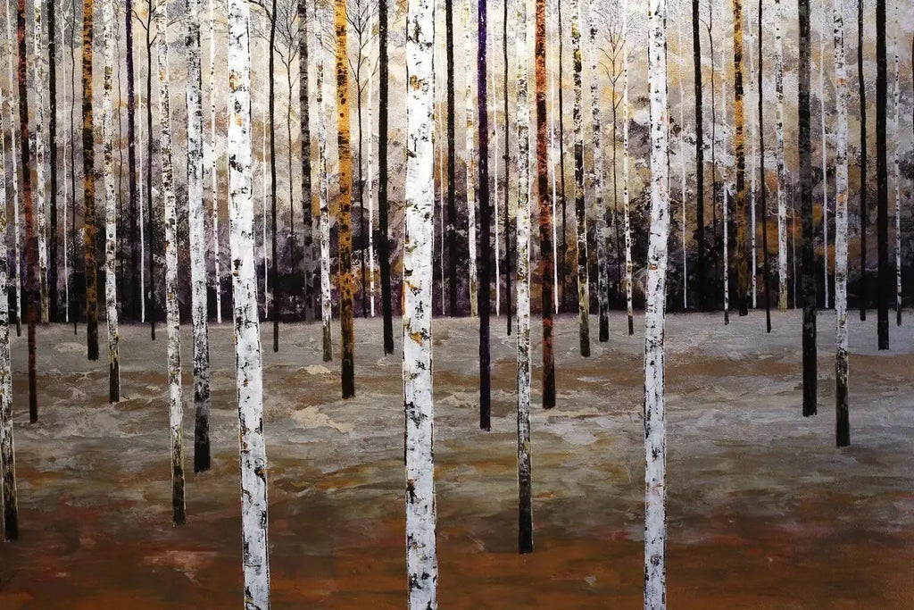 Silver Birches - SOLD by artist Alex Jawdokimov - Wyecliffe Galleries