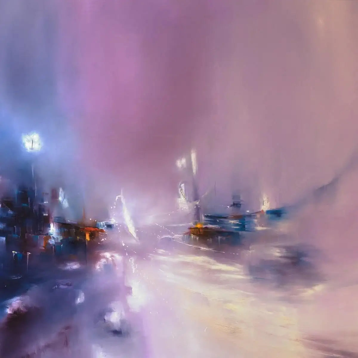 City Lights - Original - SOLD by artist Alison Johnson - Wyecliffe Galleries