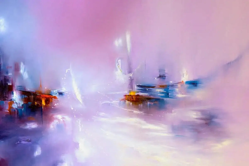 City Lights - Original - SOLD by artist Alison Johnson - Wyecliffe Galleries