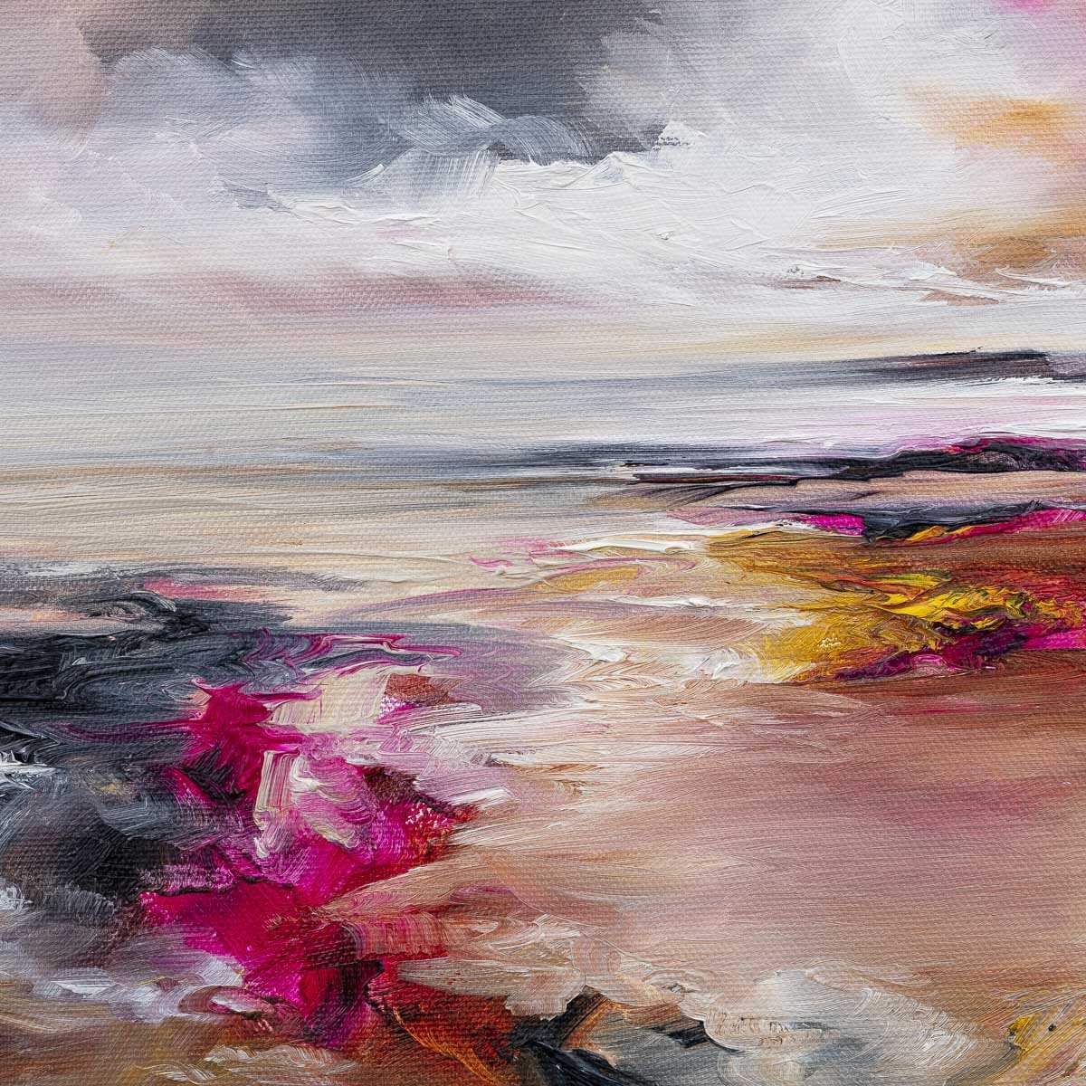 Pink Love - Original - SOLD by artist Alison Johnson - Wyecliffe Galleries