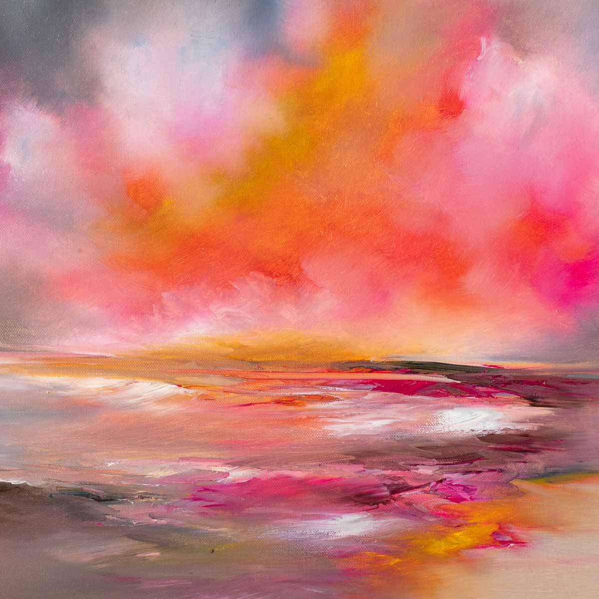 Pink Pop - Original - SOLD by artist Alison Johnson - Wyecliffe Galleries