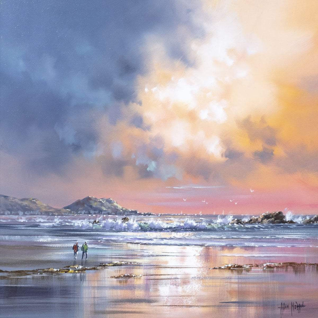 A Stroll by the Sea - Original - SOLD by artist Allan Morgan - Wyecliffe Galleries