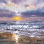 A Tidal Sunset - Original - SOLD by artist Allan Morgan - Wyecliffe Galleries