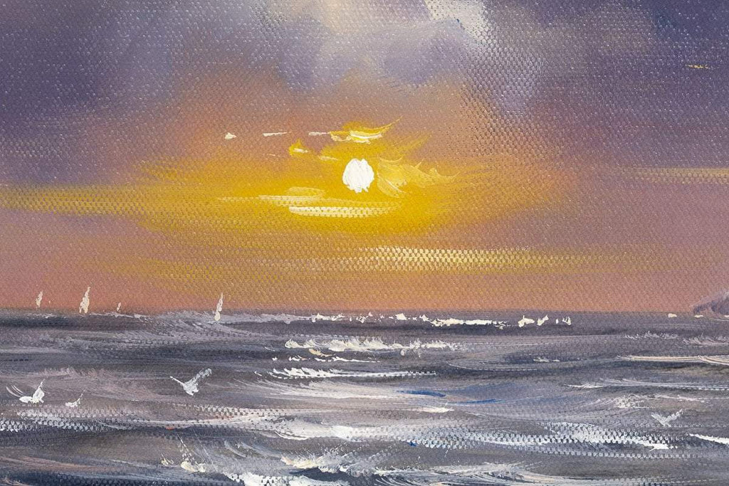 A Tidal Sunset - Original - SOLD by artist Allan Morgan - Wyecliffe Galleries