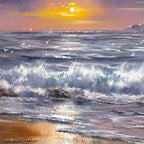 A Tidal Sunset - Original - SOLD by artist Allan Morgan - Wyecliffe Galleries