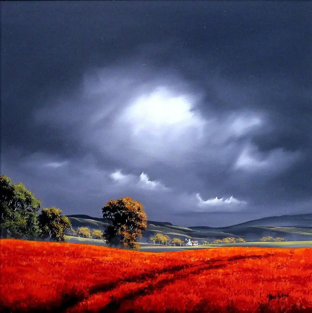 Blazing Fields - SOLD by artist Allan Morgan - Wyecliffe Galleries