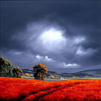 Blazing Fields - SOLD by artist Allan Morgan - Wyecliffe Galleries