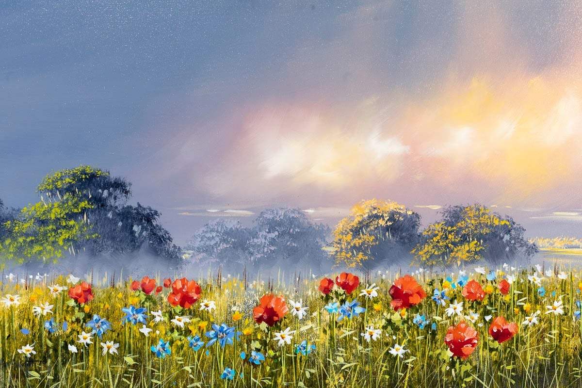 Blooming Skies - Original - SOLD by artist Allan Morgan - Wyecliffe Galleries
