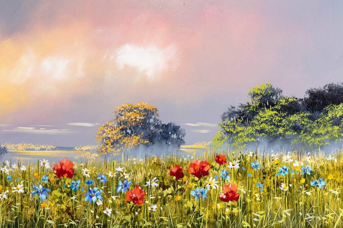 Blooming Skies - Original - SOLD by artist Allan Morgan - Wyecliffe Galleries