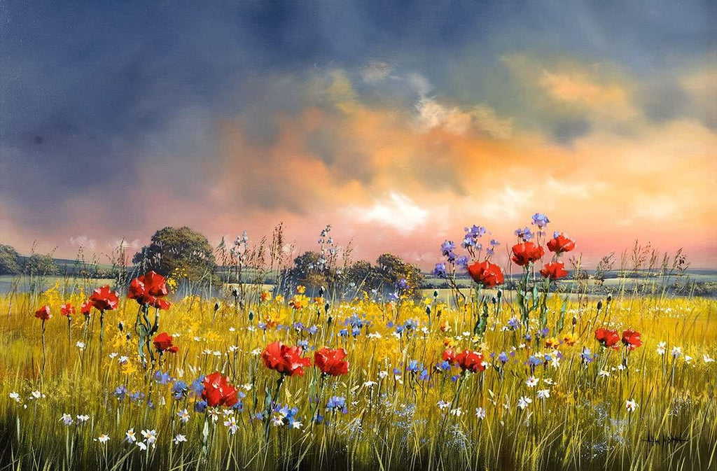 Blooms in the Tall Grass - Original - SOLD by artist Allan Morgan - Wyecliffe Galleries