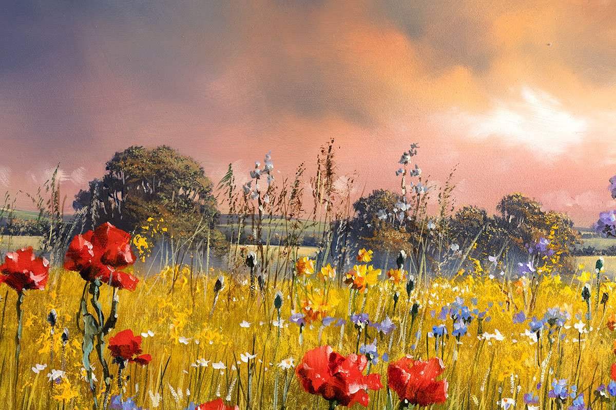 Blooms in the Tall Grass - Original - SOLD by artist Allan Morgan - Wyecliffe Galleries