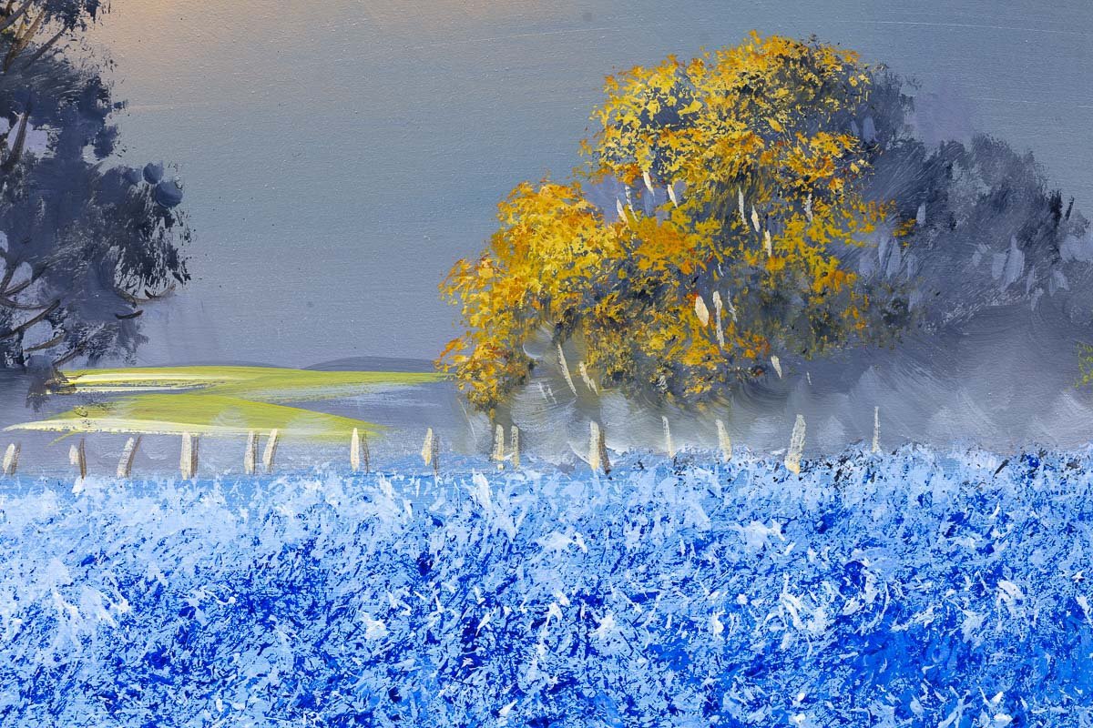 Bluebell Field - Original Allan Morgan Framed