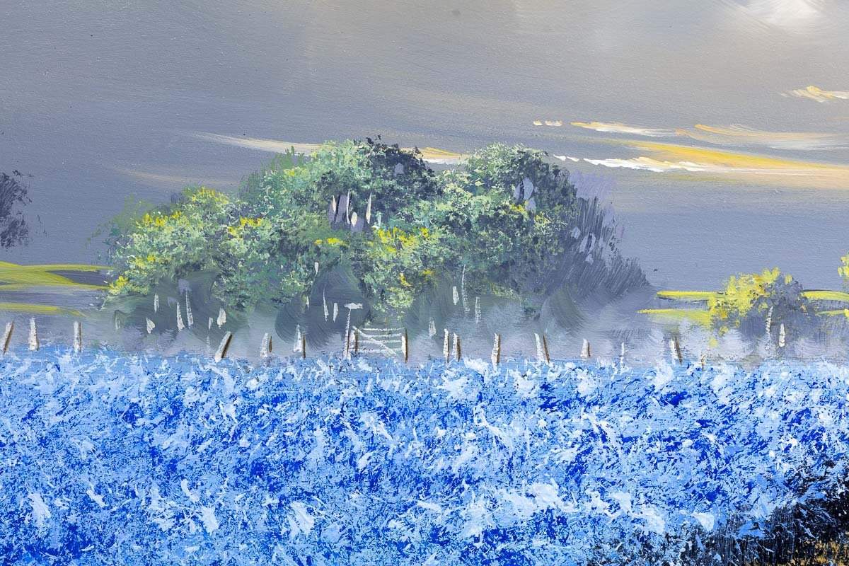 Bluebell Field - Original - SOLD by artist Allan Morgan - Wyecliffe Galleries