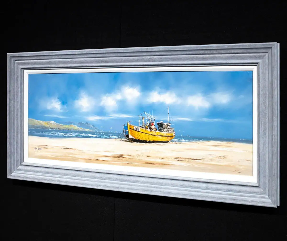 Boat Ashore - Original by artist Allan Morgan - Wyecliffe Galleries
