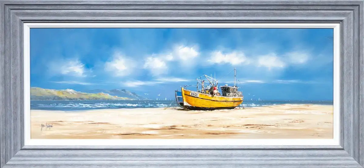 Boat Ashore - Original by artist Allan Morgan - Wyecliffe Galleries