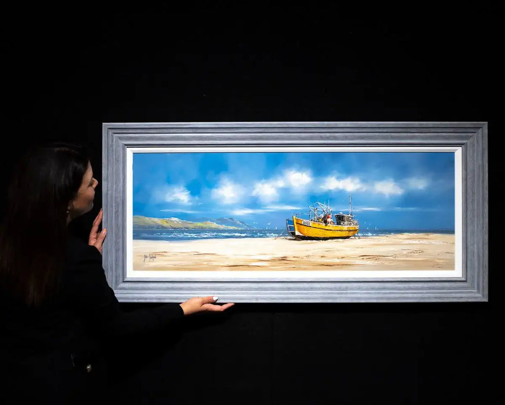 Boat Ashore - Original by artist Allan Morgan - Wyecliffe Galleries