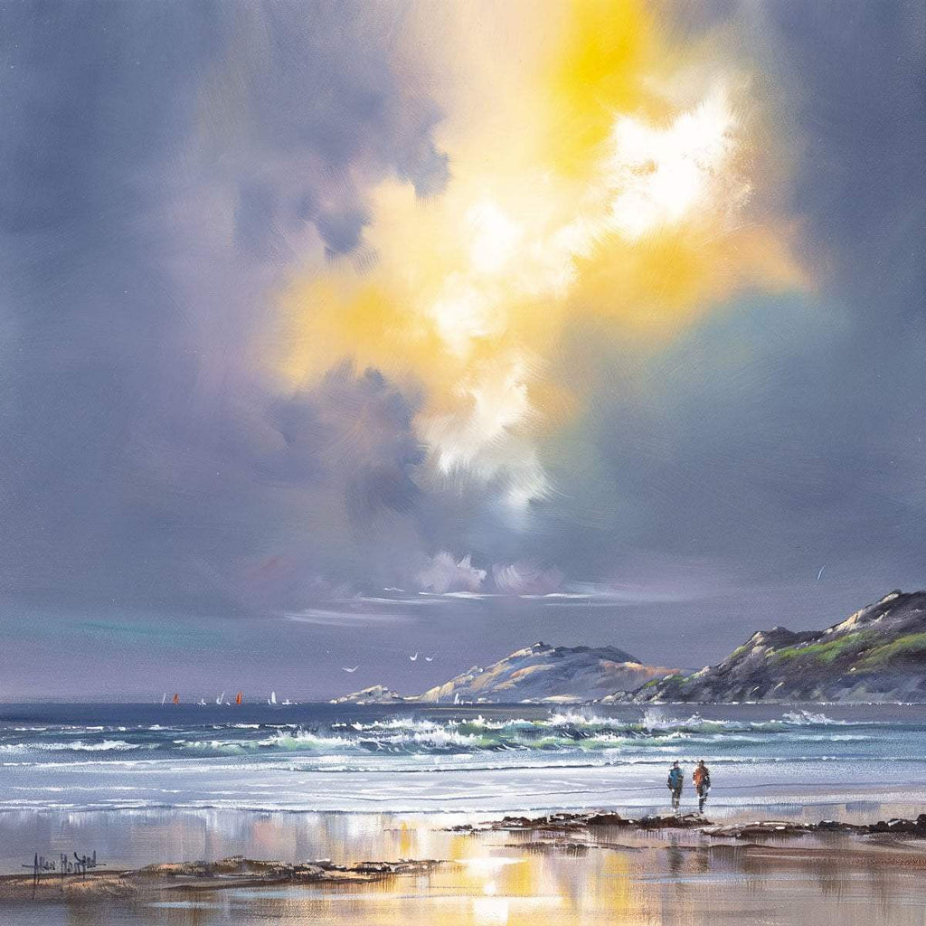 Boats on The Horizon - Original - SOLD by artist Allan Morgan - Wyecliffe Galleries