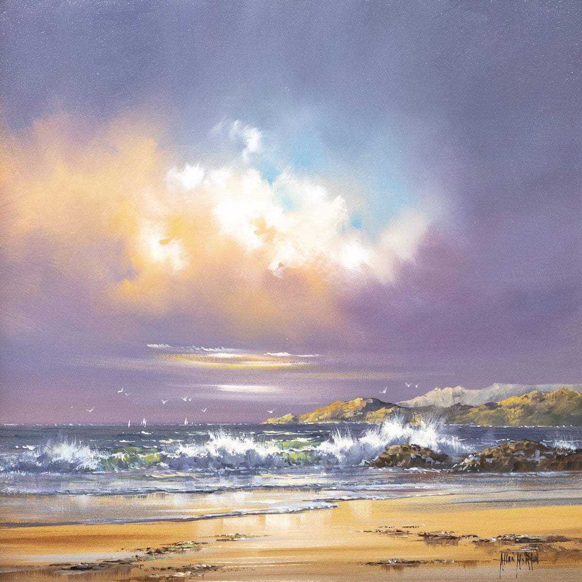 By the Sea - Original - SOLD by artist Allan Morgan - Wyecliffe Galleries