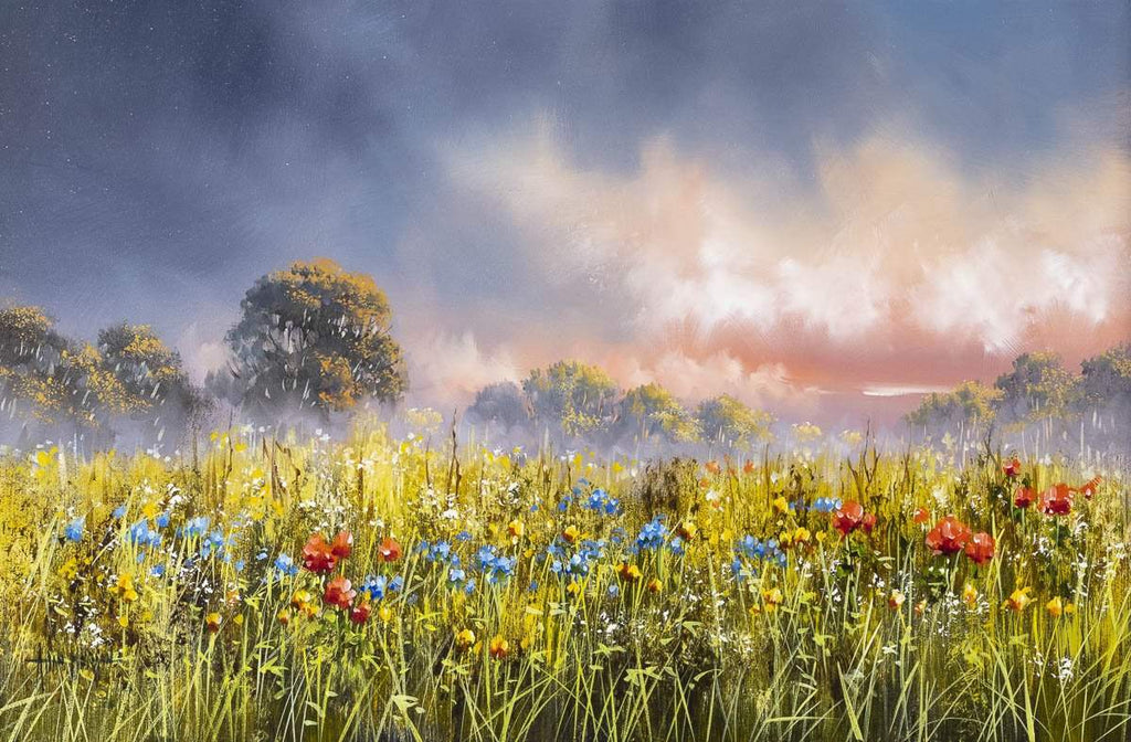 Calming Clouds - Original - SOLD by artist Allan Morgan - Wyecliffe Galleries