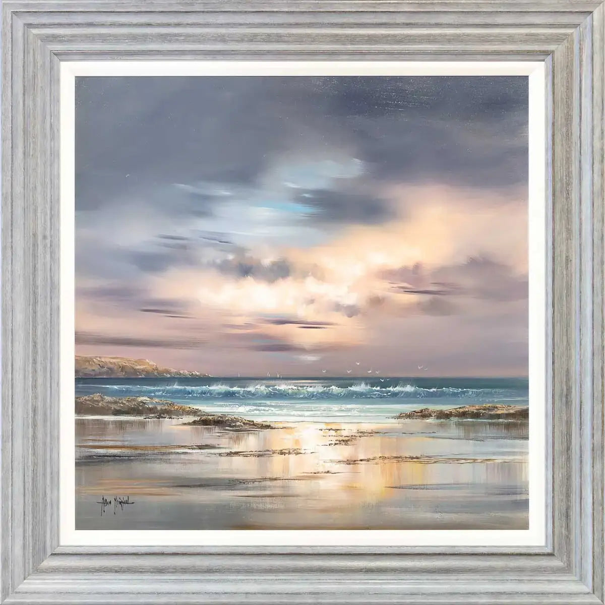 Calming Waves - Original - SOLD by artist Allan Morgan - Wyecliffe Galleries