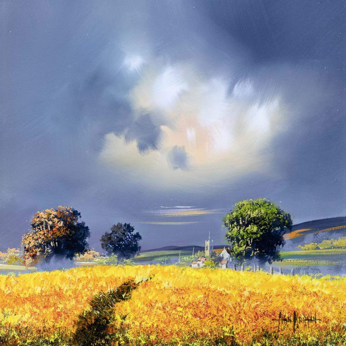 Canola Fields - Original - SOLD by artist Allan Morgan - Wyecliffe Galleries