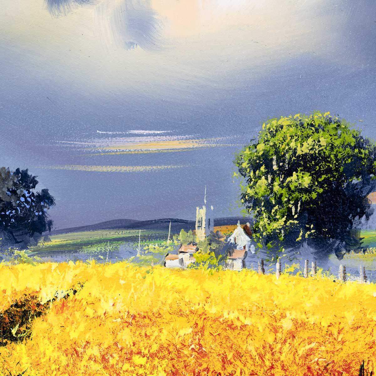 Canola Fields - Original - SOLD by artist Allan Morgan - Wyecliffe Galleries