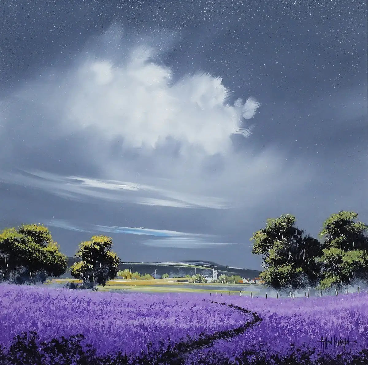 Church on the Hill - SOLD by artist Allan Morgan - Wyecliffe Galleries